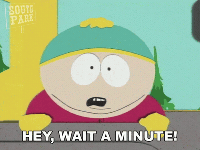 A Cartoon Character Says Hey Wait A Minute GIF