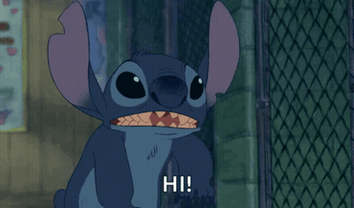A Cartoon Character Says Hi In A Dark Room GIF