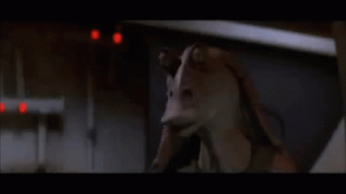 A Cartoon Character Says How Rude In A Star Wars Movie GIF