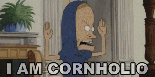 A Cartoon Character Says I Am Cornholio In Front Of A Fireplace . GIF