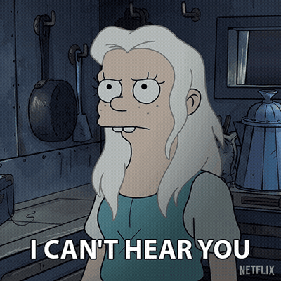A Cartoon Character Says I Can T Hear You GIF
