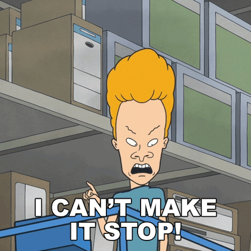 A Cartoon Character Says I Can T Make It Stop GIF