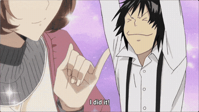 A Cartoon Character Says I Did It While Pointing At Another Person GIF