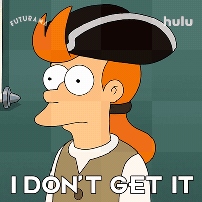 A Cartoon Character Says I Do N't Get It While Wearing A Pirate Hat GIF