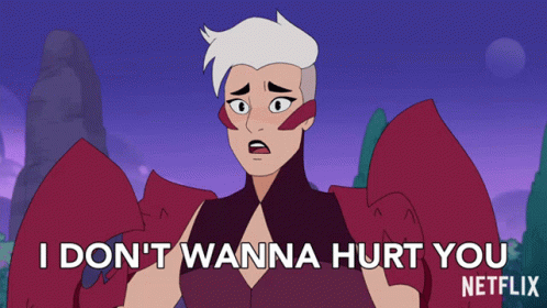 A Cartoon Character Says I Don 'T Wanna Hurt You GIF