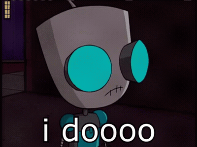 A Cartoon Character Says I Dooooo In Front Of A Dark Background GIF