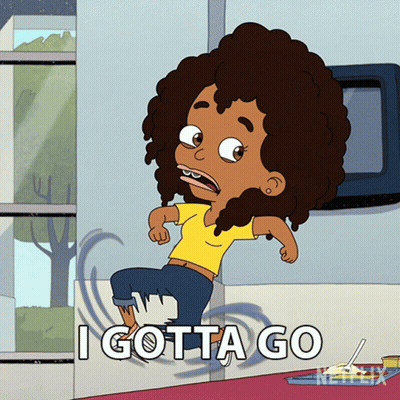 A Cartoon Character Says I Gotta Go GIF