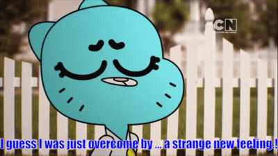 A Cartoon Character Says I Guess I Was Just Overcome By ... A Strange New Feeling GIF