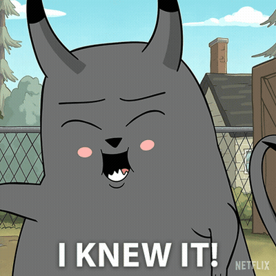 A Cartoon Character Says I Knew It GIF