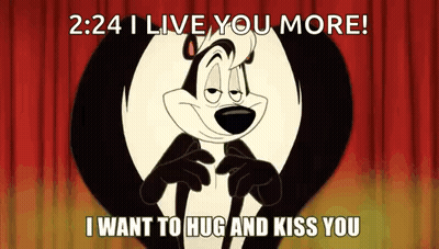 A Cartoon Character Says I Live You More And Want To Hug And Kiss You GIF