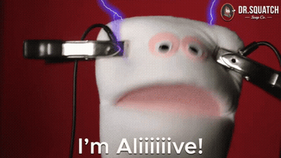 A Cartoon Character Says I 'M Aliiiive GIF