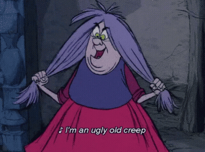 A Cartoon Character Says I 'M An Ugly Old Creeps GIF