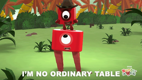 A Cartoon Character Says I 'M No Ordinary Table In A Field GIF