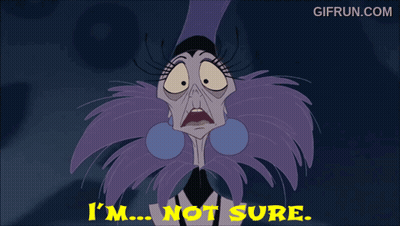 A Cartoon Character Says " I 'M Not Sure " GIF