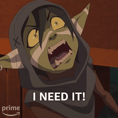 A Cartoon Character Says I Need It In Front Of An Amazon Logo GIF