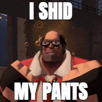 A Cartoon Character Says I Shid My Pants In White Letters GIF
