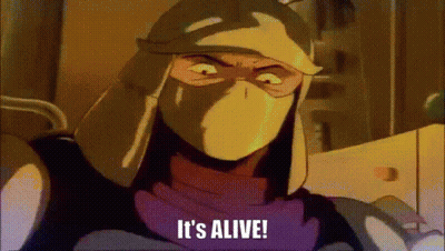 A Cartoon Character Says It 'S Alive GIF