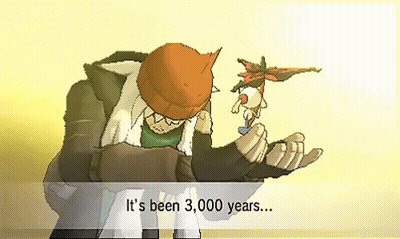 A Cartoon Character Says It 'S Been 3,000 Years While Holding A Toy GIF