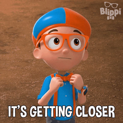 A Cartoon Character Says It 'S Getting Closer While Wearing Glasses GIF