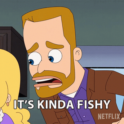 A Cartoon Character Says It 'S Kinda Fishy On Netflix GIF