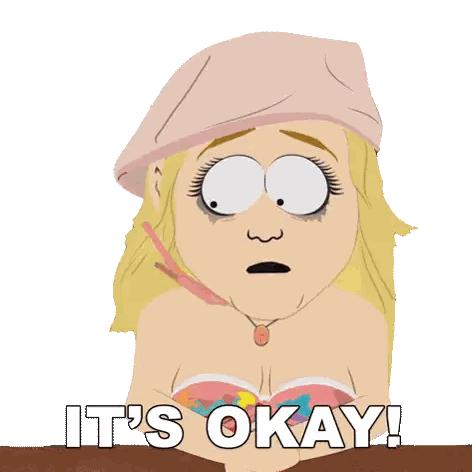 A Cartoon Character Says It 'S Okay Sticker