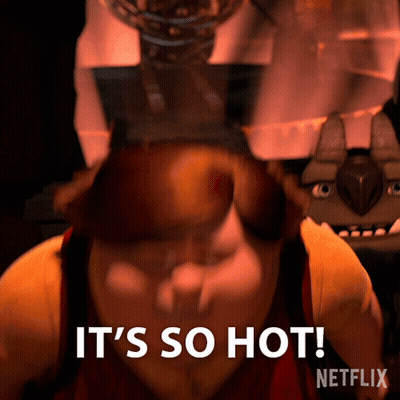 A Cartoon Character Says It 'S So Hot In A Netflix Ad GIF