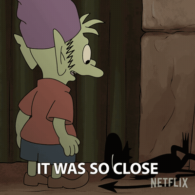 A Cartoon Character Says It Was So Close In A Netflix Ad GIF