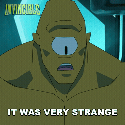 A Cartoon Character Says It Was Very Strange On The Bottom GIF