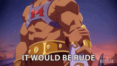 A Cartoon Character Says It Would Be Rude On Netflix GIF