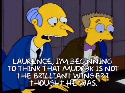 A Cartoon Character Says Laurence I 'M Beginning To Think That Mudryk GIF
