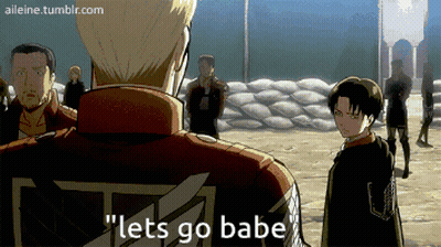 A Cartoon Character Says " Let 'S Go Babe " GIF