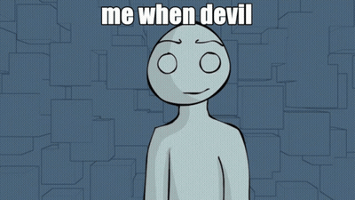 A Cartoon Character Says Me When Devil On The Bottom GIF