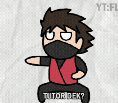 A Cartoon Character Says Mending Maen Pou On A Piece Of Paper GIF
