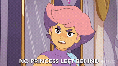 A Cartoon Character Says No Princess Left Behind On Netflix GIF