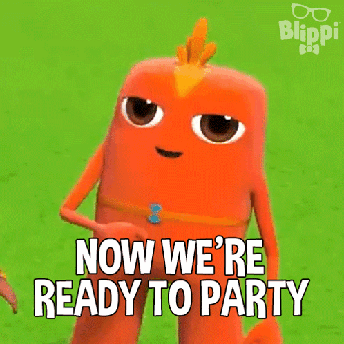 A Cartoon Character Says Now We 'Re Ready To Party . GIF