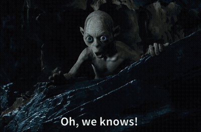 A Cartoon Character Says " Oh We Knows " While Standing In The Water GIF