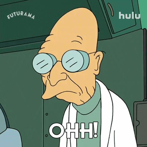 A Cartoon Character Says Ohh In Front Of A Hulu Logo GIF
