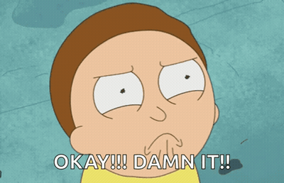 A Cartoon Character Says Okay Damn It With Tears Running Down His Face GIF