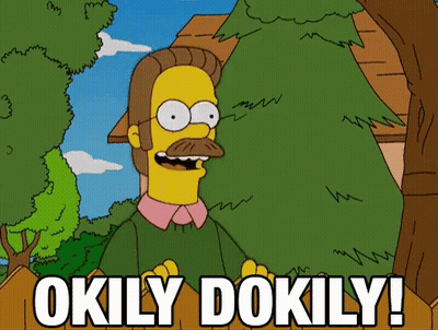 A Cartoon Character Says Okily Dokily In Front Of A House GIF