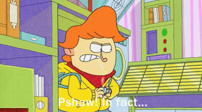 A Cartoon Character Says Pshaw In Fact GIF