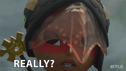 A Cartoon Character Says Really In A Netflix Advertisement GIF