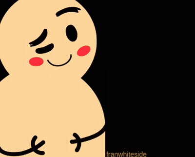 A Cartoon Character Says Sending Big Warm Hugs On A Black Background GIF