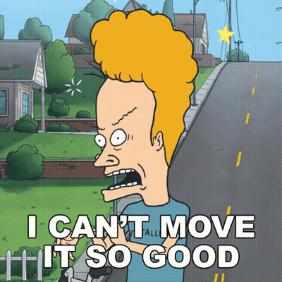 A Cartoon Character Says That He Can 'T Move It So Good GIF