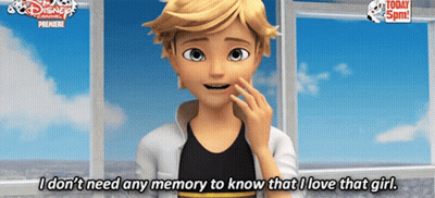 A Cartoon Character Says That He Doesn 'T Need Any Memory To Know That He Loves That Girl GIF