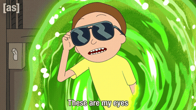 A Cartoon Character Says " These Are My Eyes " GIF
