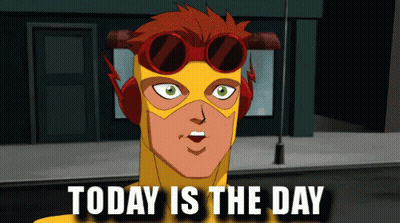 A Cartoon Character Says " Today Is The Day " GIF
