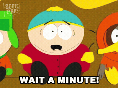 A Cartoon Character Says Wait A Minute GIF