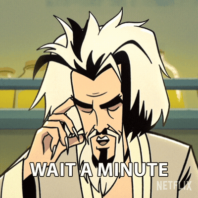A Cartoon Character Says Wait A Minute In A Netflix Ad GIF