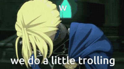 A Cartoon Character Says We Do A Little Trolling While Another Character Looks On GIF
