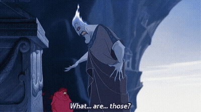 A Cartoon Character Says " What Are Those " While Standing Next To Another Character GIF